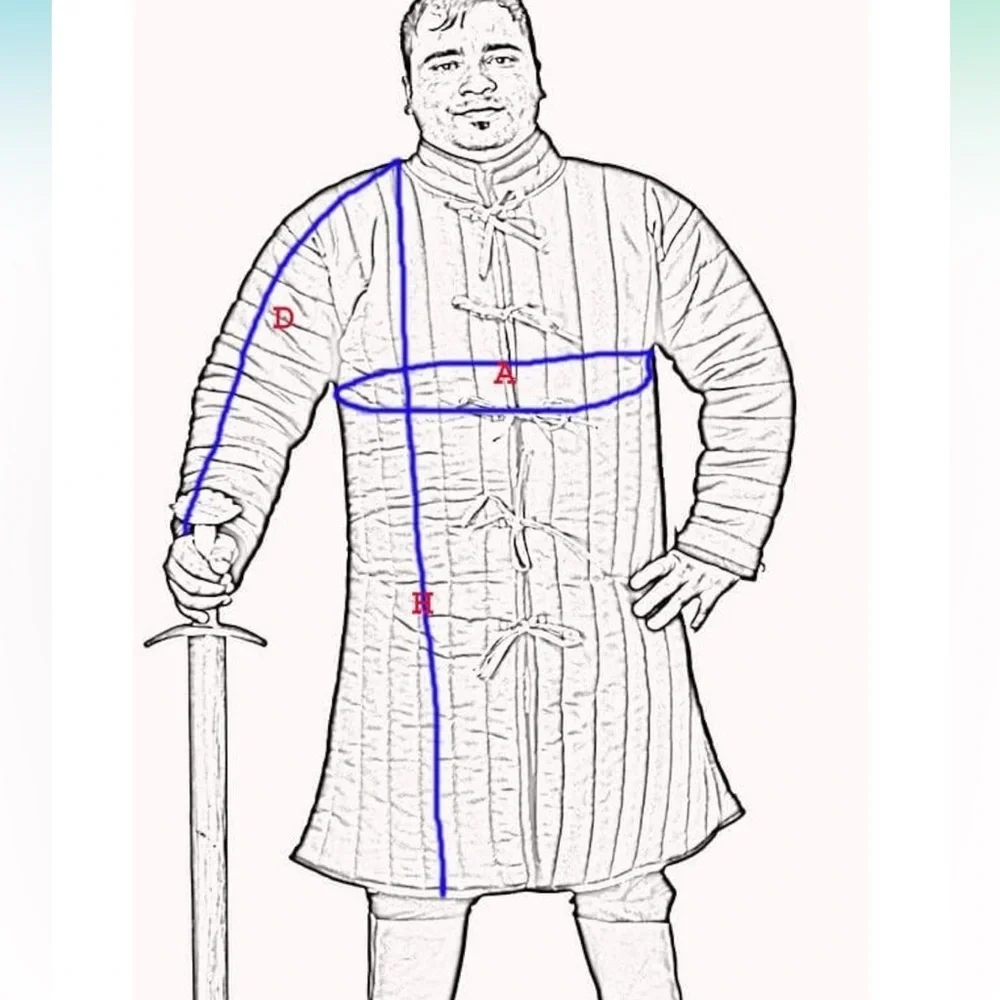 Gambeson Quilted Costumes Padded Armor for Renaissance and Cosplay for medievals
